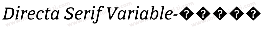 Directa Serif Variable字体转换